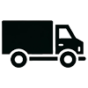 Icon of a delivery truck, symbolizing free shipping service.